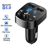 Cargador de coche Bluetooth dual USB con transmisor FM y reproductor MP3