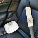 Funda de algodón suave para cinturón de seguridad de coche: protección suave para hombros y pecho para niños