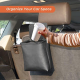Bote de basura de cuero para automóvil: organizador impermeable, plegable y multipropósito