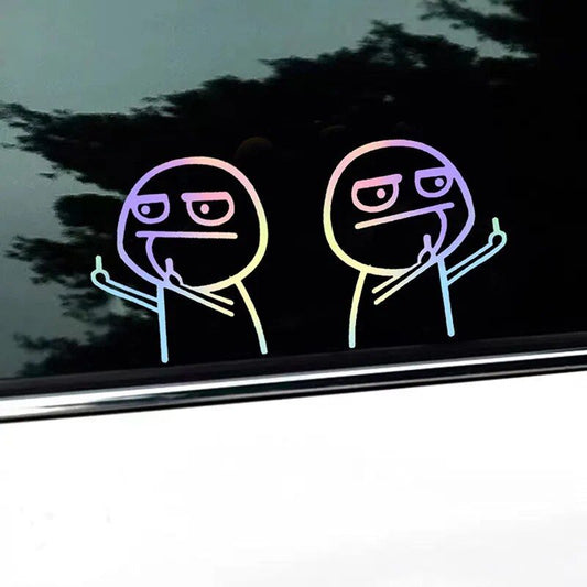 Reflective Middle Finger Car Sticker