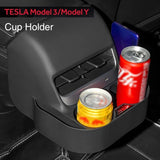 Multi-Function Rear Seat Air Vent Cup Holder for Tesla Model 3 & Model Y (2019-2023)