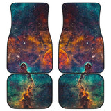 Galaxy Space Auto-Fußmatten-Set, Blaugrün und Orange