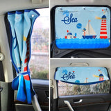 Cartoon Rear Window Car Sunshade: UV Protection & Fun Design for Kids