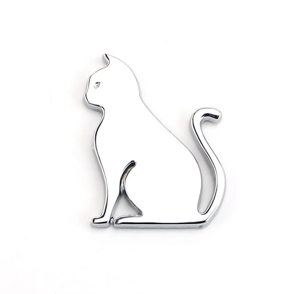 3D-Autoaufkleber „Katze“ aus Metall