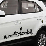 Reflective Mountain & Tree Landscape Car Decal