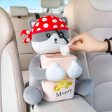 2-in-1 Cute Car Tissue Box & Trash Can - Multifunctional Storage for Home or Office