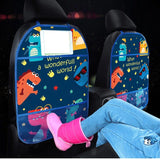 Lindo protector de respaldo de asiento de coche con alfombrilla antipatadas para coche para niños