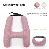Almohada cómoda para el cuello del asiento de coche para niños y adultos: cojín de viaje en forma de H para viajes seguros y acogedores