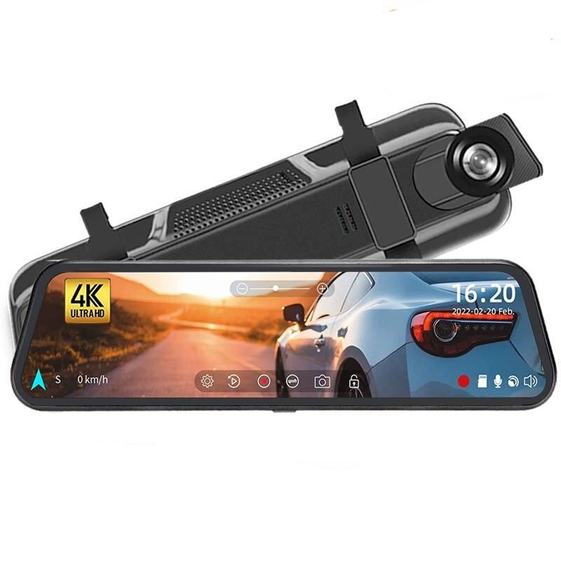 Auto 10 Zoll 4K Wi-Fi GPS Spiegel Dash Cam Dual Objektiv