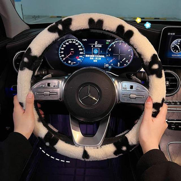 Plüsch-Winter-Lenkradbezug fürs Auto