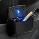 Cenicero portátil para coche sin humo con luz LED y tapa