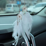 Dream Catcher Car Ornament with Feather