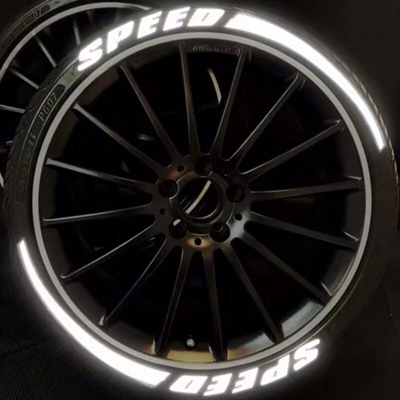 Calcomanías reflectantes con letras para neumáticos en 3D