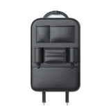 Bolsa de almacenamiento mejorada para el respaldo del asiento del automóvil con 6 bolsillos y portavasos y pañuelos