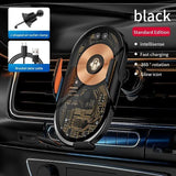 15W Fast Wireless Car Charger; Air Vent Mount Phone Holder with Infrared Induction for iPhone, Samsung and Xiaomi