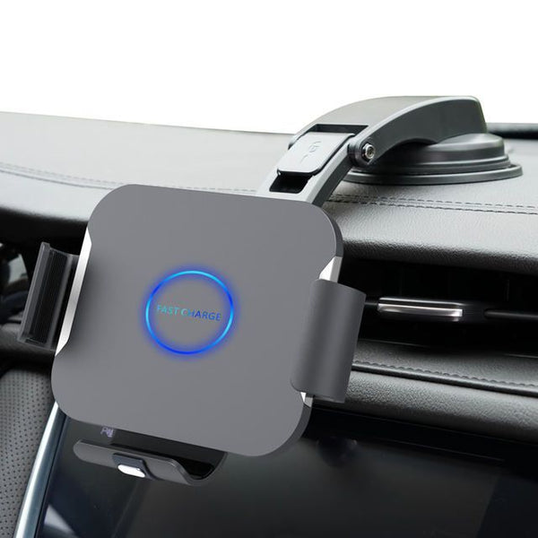 15 W Dual Coil Kabelloses Autoladegerät Telefonhalter mit Schnellladefunktion