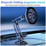 Magnetische, um 360° drehbare Autotelefonhalterung aus Metall
