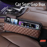 Organizador universal para espacio de asiento de automóvil - Caja de bolsillo de almacenamiento para asientos laterales del vehículo