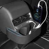 Portavasos de ventilación del asiento trasero Tesla Model 3/Y - Elegante organizador de bebidas en la consola