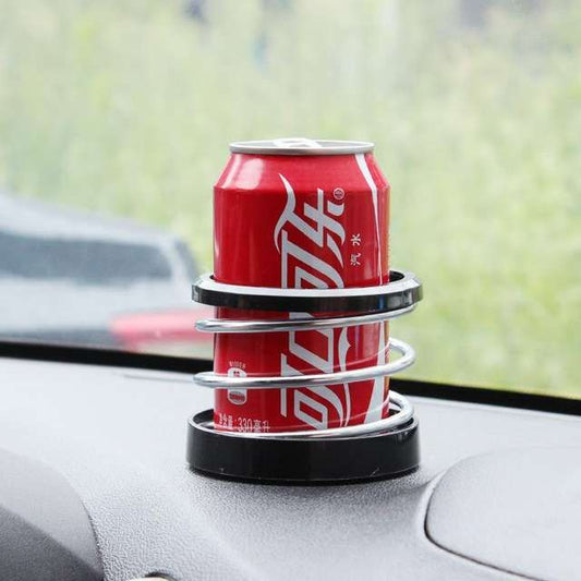 Universal Compact Car Drink Holder for Beverages and Cans