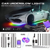 Kit de 6 luces LED impermeables para debajo del automóvil