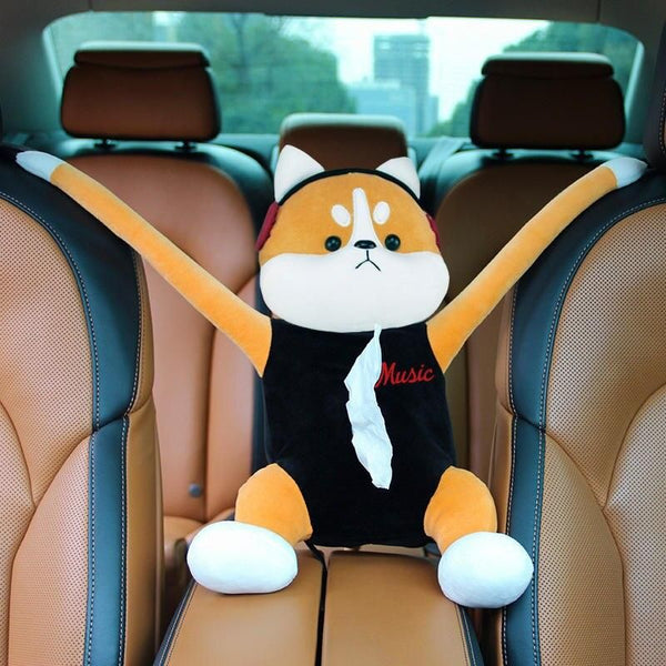 Lindo soporte para pañuelos para automóvil de dibujos animados - Compatible con visera solar y reposabrazos
