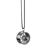 Stylish Metal Wheel Hub Pendant for Car Rearview Mirror Decoration