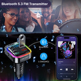 Bluetooth 5.3 FM-Transmitter mit 30 W PD und QC3.0-Schnellladegerät