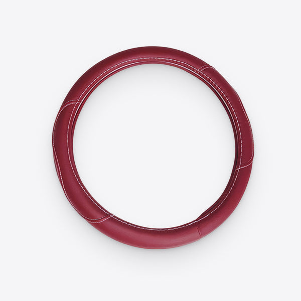 Rote Lenkradhülle aus Polyurethan-Leder 