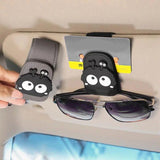 Funda y clip universales para gafas de sol con visera de coche de dibujos animados