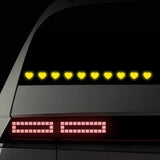 Adhesivos reflectantes de seguridad en forma de corazón para vehículos