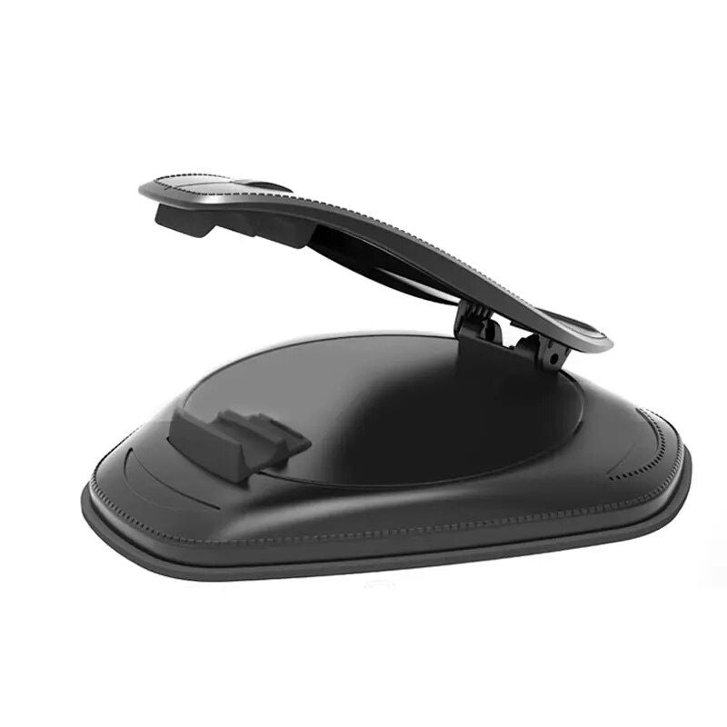 Soporte universal para teléfono para automóvil para tablero y reposabrazos - Elegante soporte de ABS negro