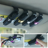Universal-Brillenhalter für die Sonnenblende im Auto mit Kartenclip