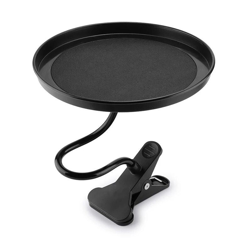 Bandeja giratoria multifuncional para automóvil con soporte de abrazadera