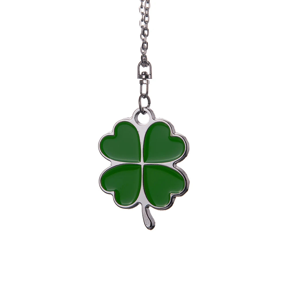 Lucky Green Leaf Car Rearview Mirror Charm Pendant