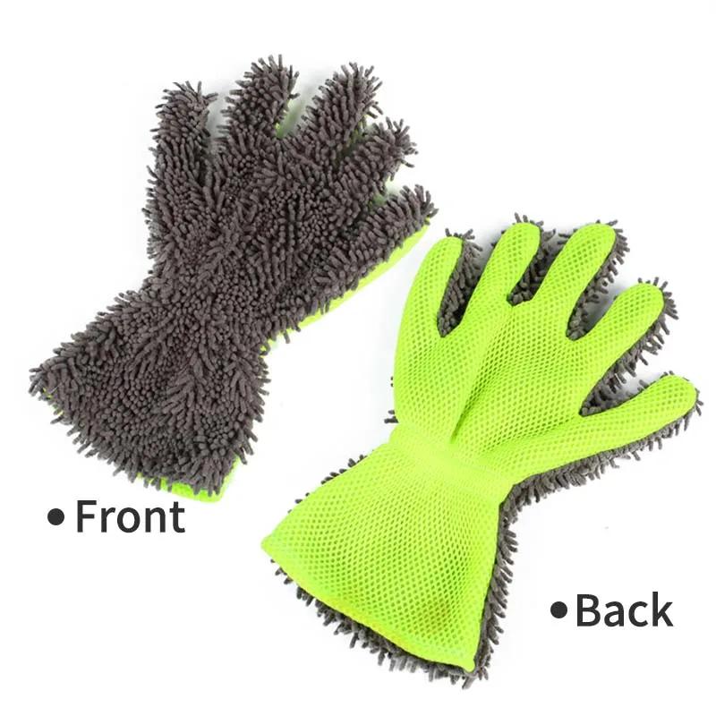 Double-Sided Microfiber Car Wash Gloves – Multi-Purpose Cleaning Tool for Cars and Home