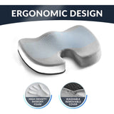 Non-Slip Gel & Memory Foam Coccyx Cushion