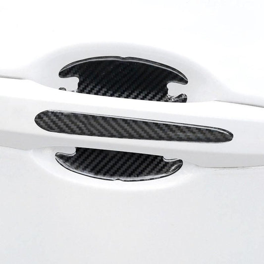 Protector de arañazos para manija de puerta de coche de fibra de carbono y tira de espejo retrovisor