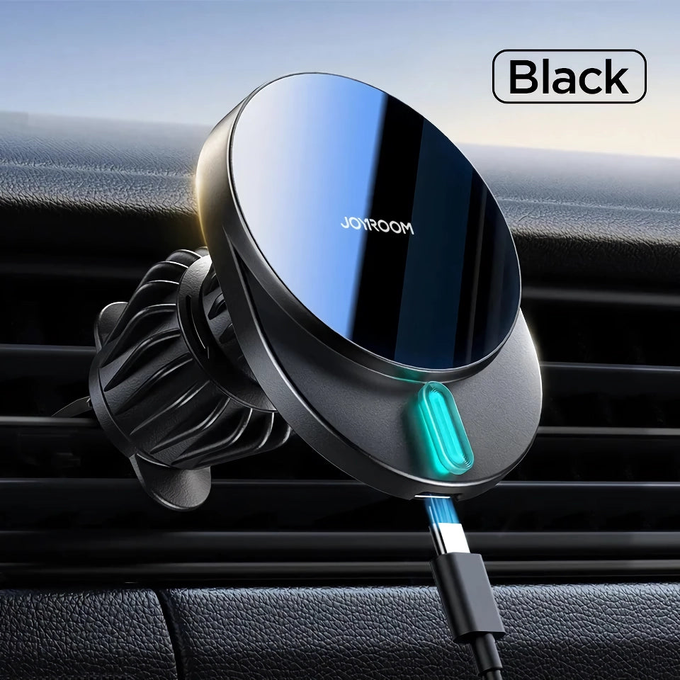 Magnetic Wireless Car Charger & Phone Holder - 15W Fast Charging Air Vent Mount