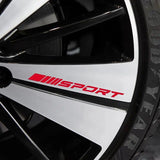 4pc Sport Racing Wheel Rim Vinyl Stripes