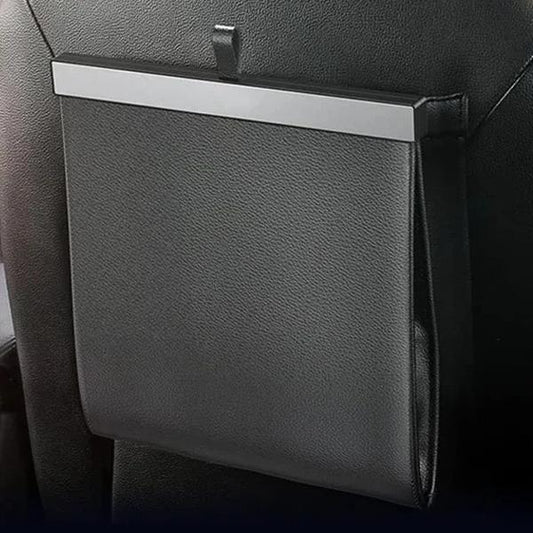 Bolsa de almacenamiento para respaldo de asiento de cuero sintético magnético para Tesla Model Y/3