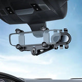 Soporte ajustable para teléfono con espejo retrovisor de coche para dispositivos de 4,0 a 7,0 pulgadas