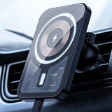 Cargador de coche inalámbrico magnético de carga rápida de 15W con soporte para teléfono con ventilación de aire para iPhone 12, 13, 14 Pro Max Series