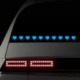 Reflektierende Sicherheitsaufkleber in Herzform für Fahrzeuge