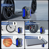 Tragbare digitale Reifenfüllpumpe mit LED-Lampe für Auto und Motorrad