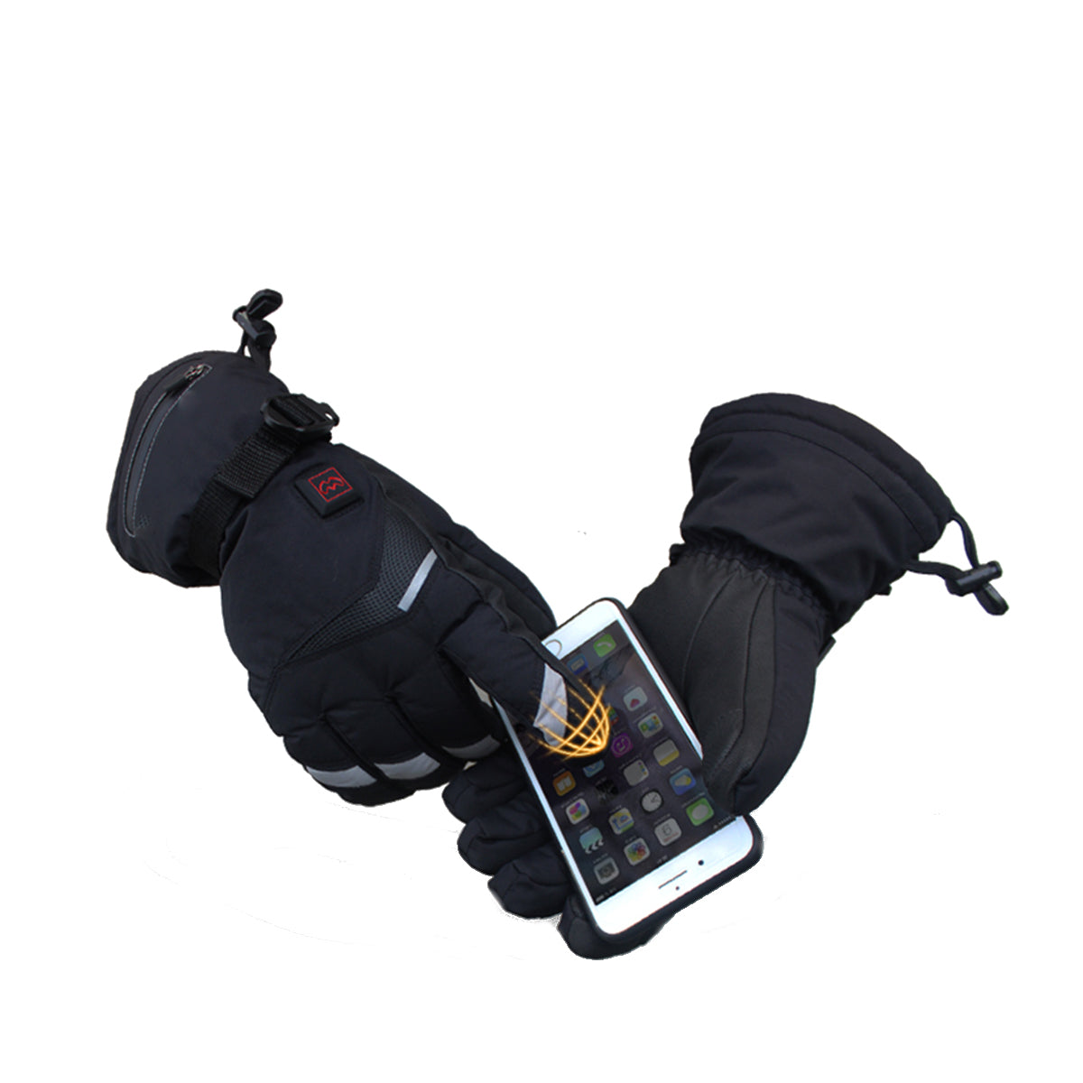 Dark Slate Gray M/L 5 Level Electric Heating Gloves Outdoor Skiing Waterproof Winter Heated Hand Warmer Non-slip
