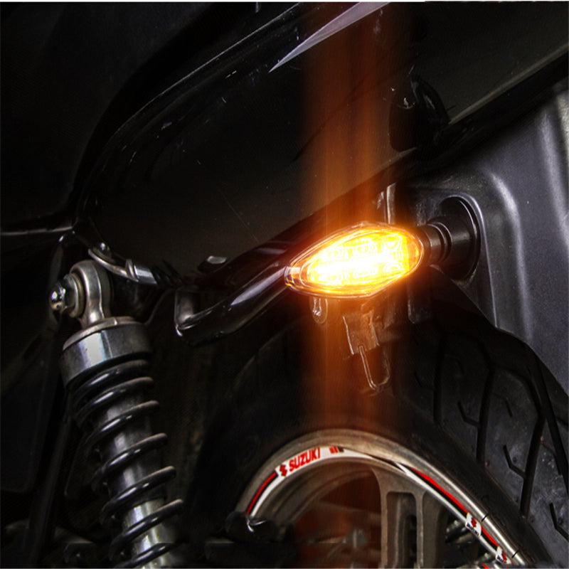 Saddle Brown Spirit Beast 12V Motorcycle LED Turn Signal Steering Lights Amber Super Bright Waterproof