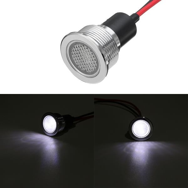 Black 19mm 12V LED Panel Pilot Dash Light Indicator Warning light Car Boat Signal Lamp
