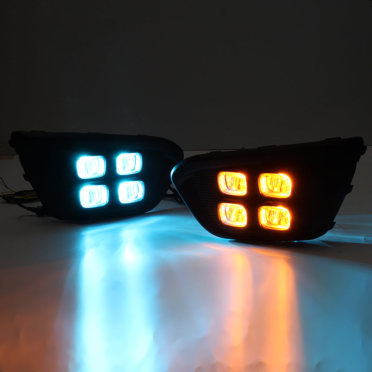 Black Pair LED DRL Daytime Running Lights Lamps For KlA KX Cross 2018 Two/Three Colors