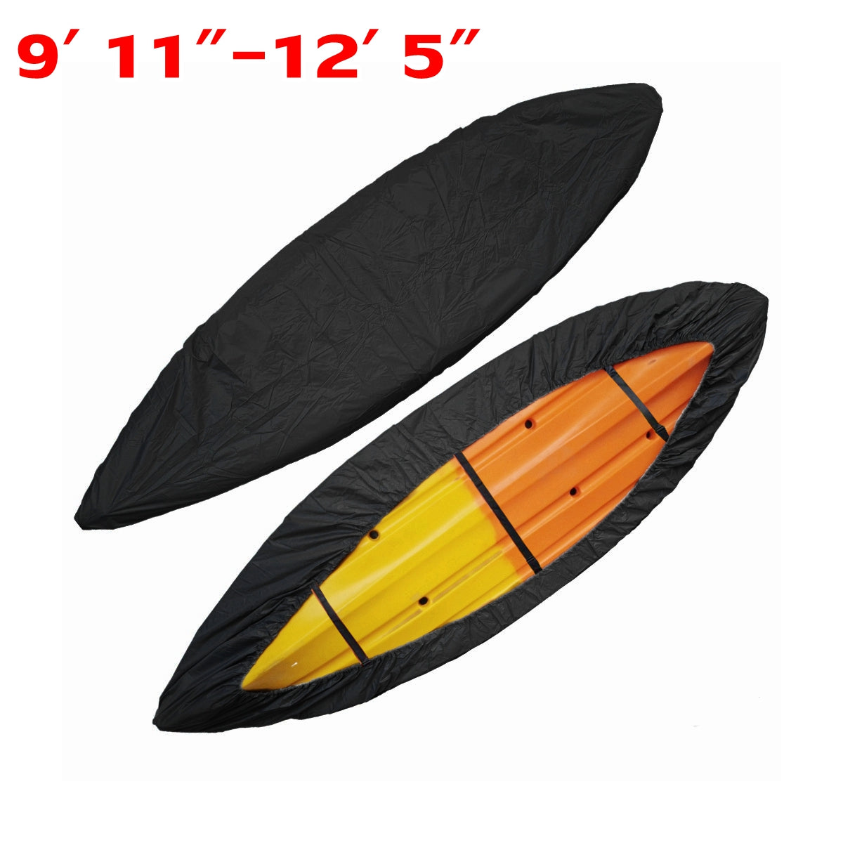 Goldenrod Kayak Cover with Adjustable Bottom Straps UV Resistant Dust Storage Shield Black For Hydra Creek
